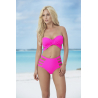 Haut de maillot de bain bandeau effet drappé Style 6848 Rose