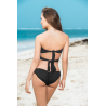 Haut de maillot de bain bandeau effet drapé Style 6848 Noir