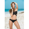 Haut de maillot de bain bandeau effet drapé Style 6848 Noir