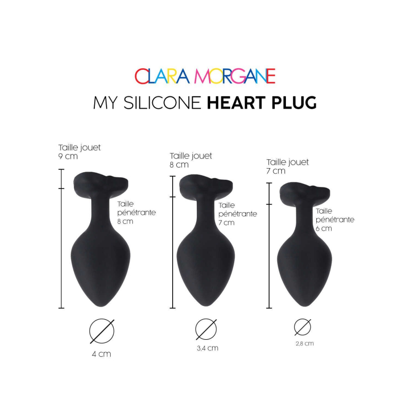 My Silicone Heart Plug Noir