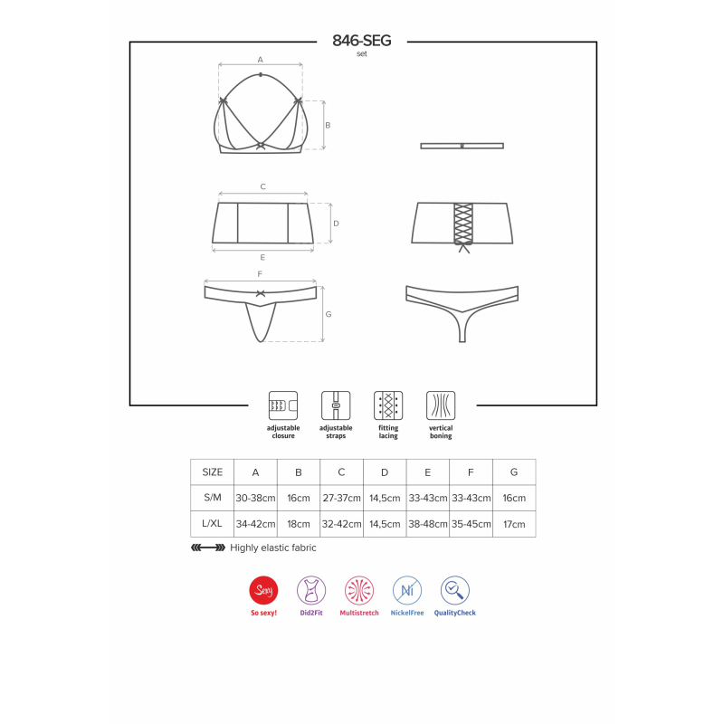 846-SEG-1 Ensemble 3 pcs Noir