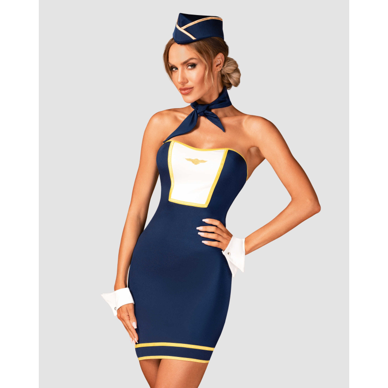 Stewardess uniforme Bleu