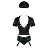 Police set Costume 6 pièces Noir