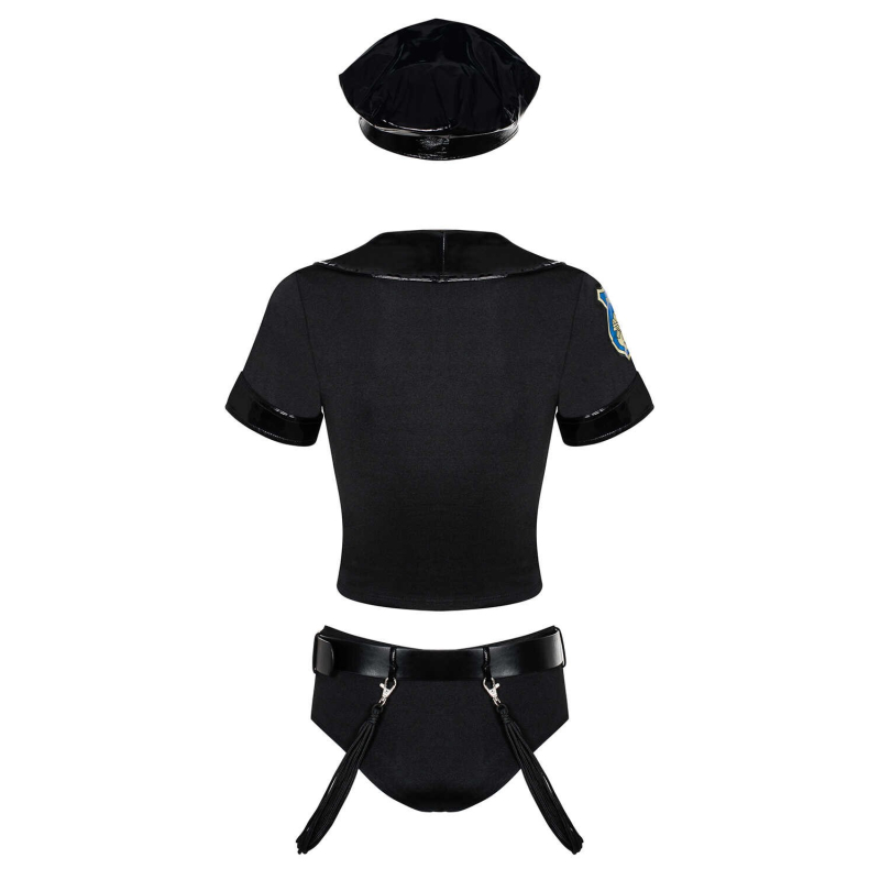 Police set Costume 6 pièces Noir