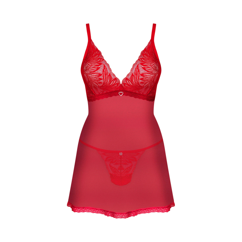 Chilisa babydoll et string Rouge