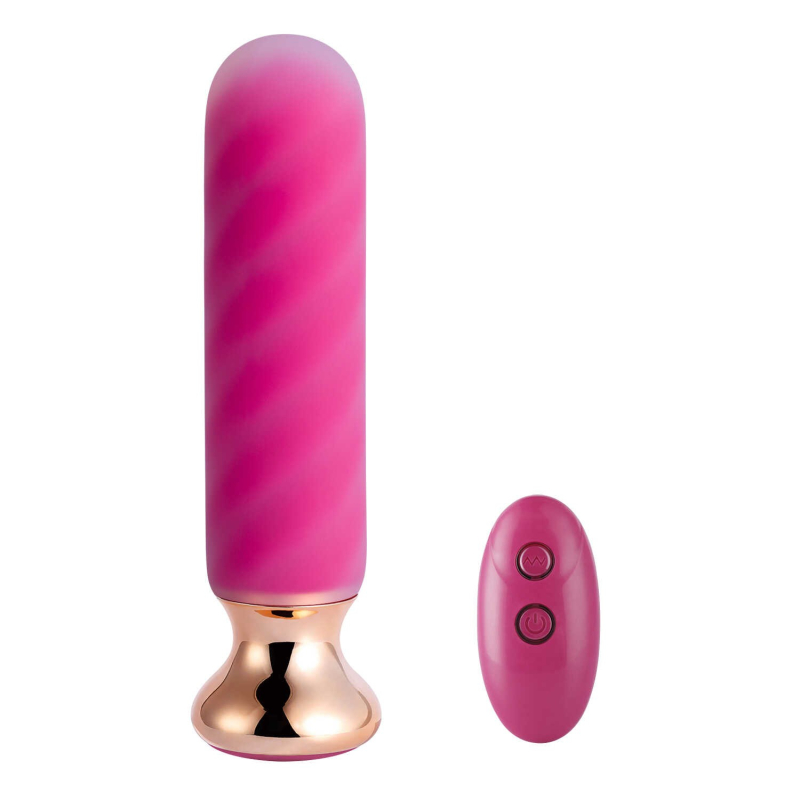 Rose twister Plug anal vibrant télécommandé Rose