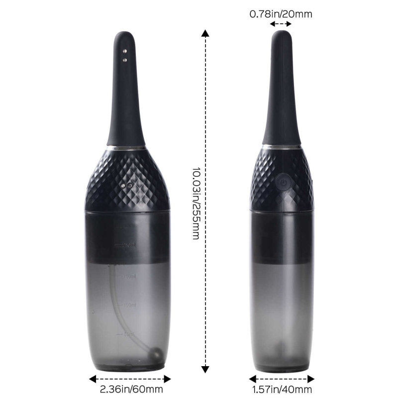 Auto Bulb Nettoyeur anal automatique Noir