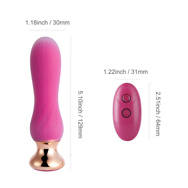 Pink holic Plug anal vibrant télécommandé incurvé Rose