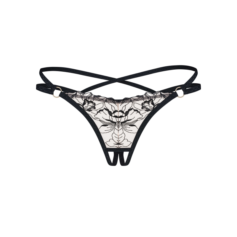 Vila blanes string ouvert Noir