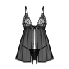 Blomentis babydoll et String Noire