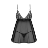 Blomentis babydoll et String Noire