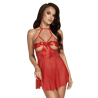 Sexy Kiss 247 babydoll et ruban de satin Rouge