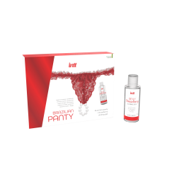 Red brazilian panty String et lubrifiant