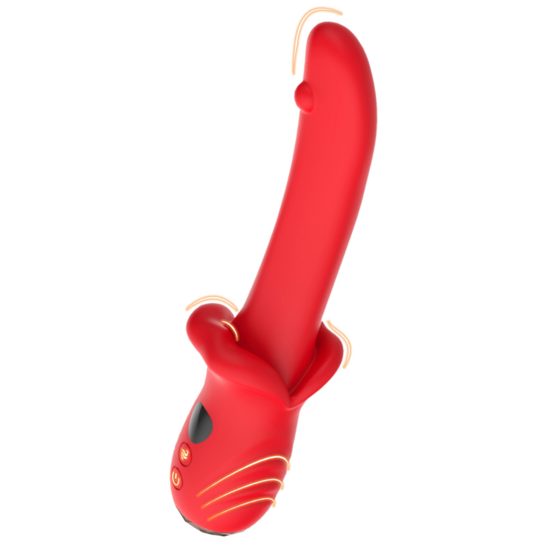 Vibromasseur Rouge Ultra-Souple KISS