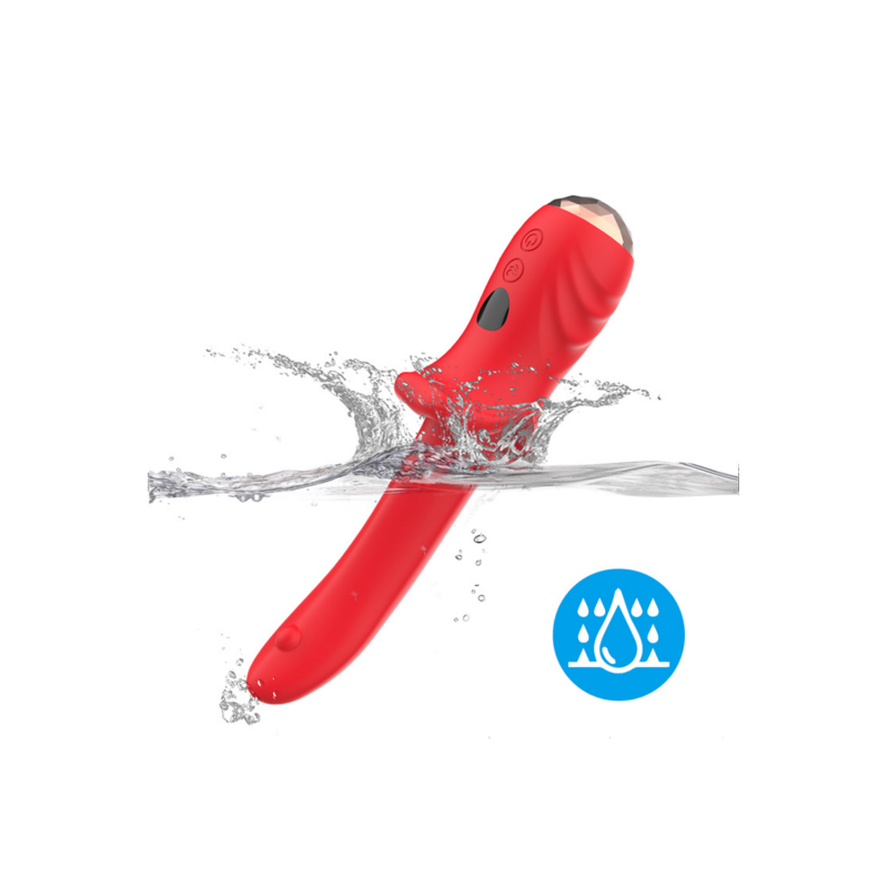 Vibromasseur Rouge Ultra-Souple KISS