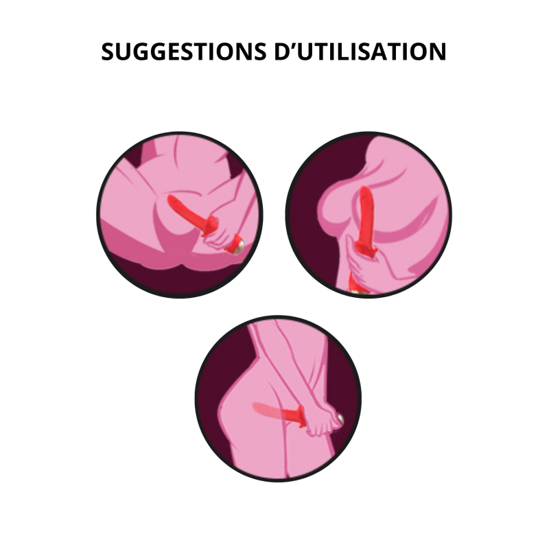 Vibromasseur Rouge Ultra-Souple KISS