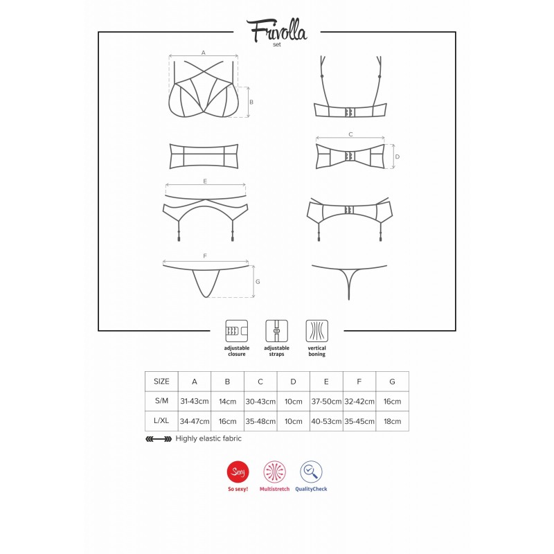 Frivolla Ensemble 4 pcs Noir