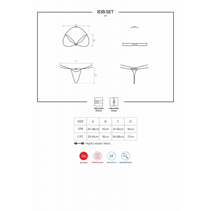 838-SET-3 Ensemble 2 pcs Rouge