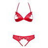 870-SEC-3 Ensemble ouvert 2 pcs Rouge