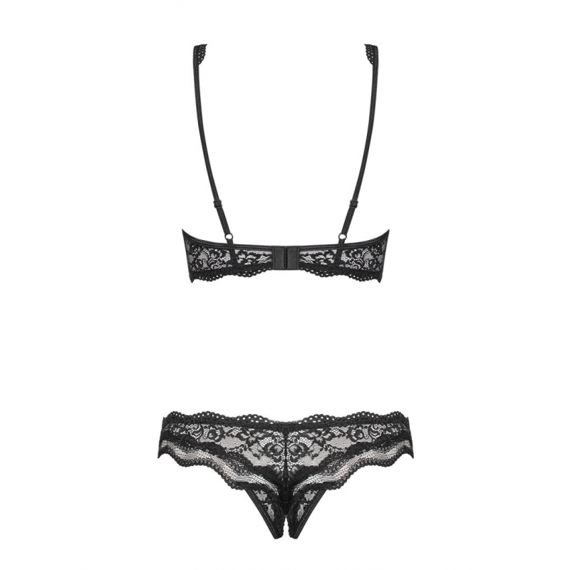 Luvae Ensemble ouvert 2 pcs Noir