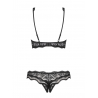 Luvae Ensemble ouvert 2 pcs Noir