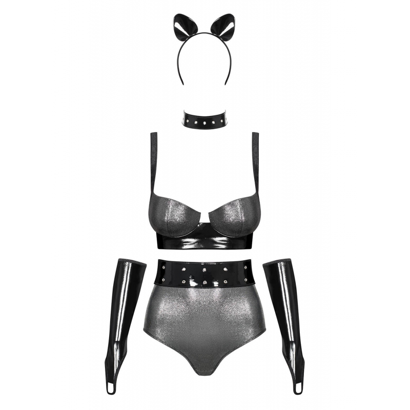 Silveria Ensemble 6 pcs Argent et Noir