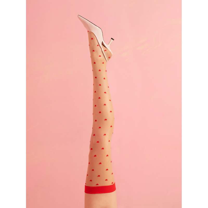 Love booster Bas 15 DEN Rouge et poudre