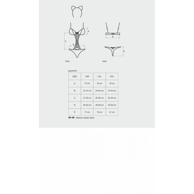 Gepardina Costume modulable Noir