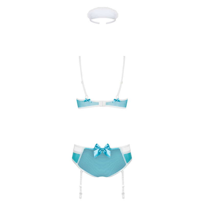 834-CST-6 Costume Infirmière Bleu