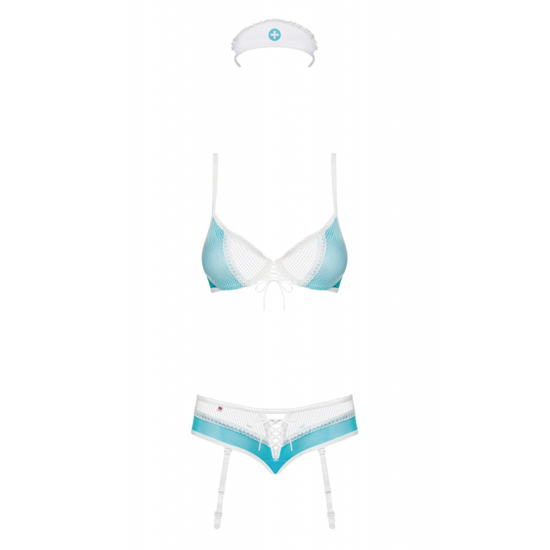 834-CST-6 Costume Infirmière Bleu