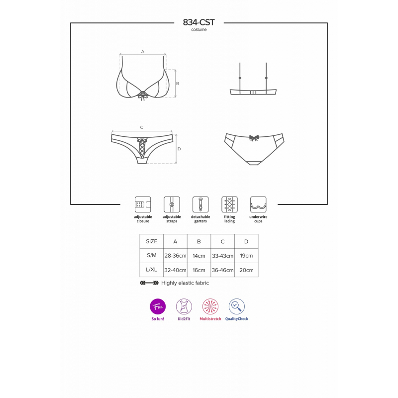 834-CST-6 Costume Infirmière Bleu