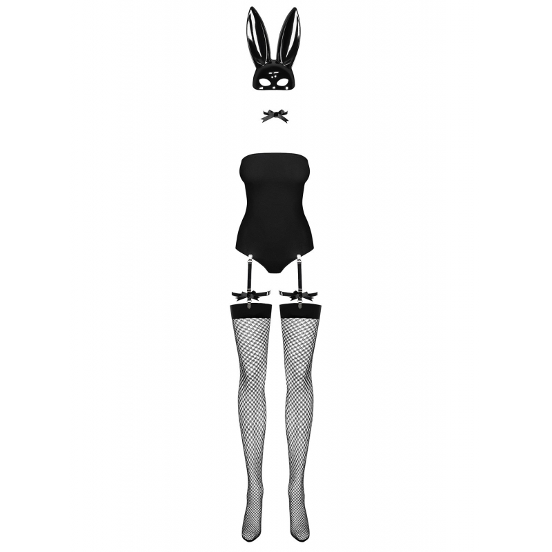 Bunny Costume 4 pcs Noir