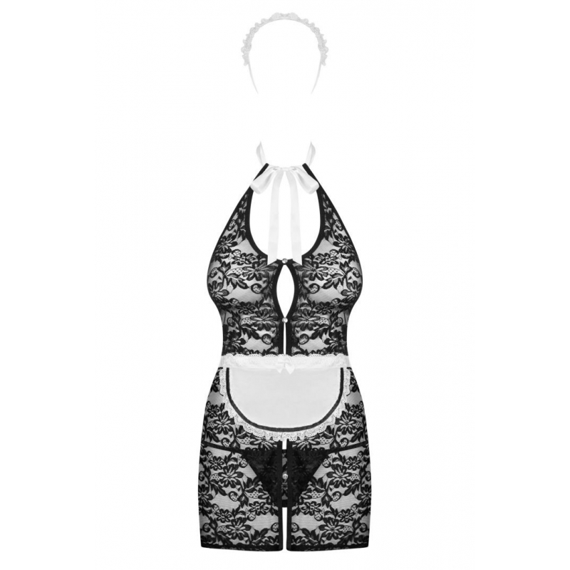 Servgirl Costume 5 pcs Noir et blanc