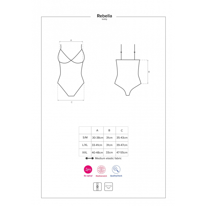 Redella Body ouvert Noir