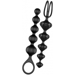 Chaînes Anales Satisfyer Love Beads 2 pcs Noir