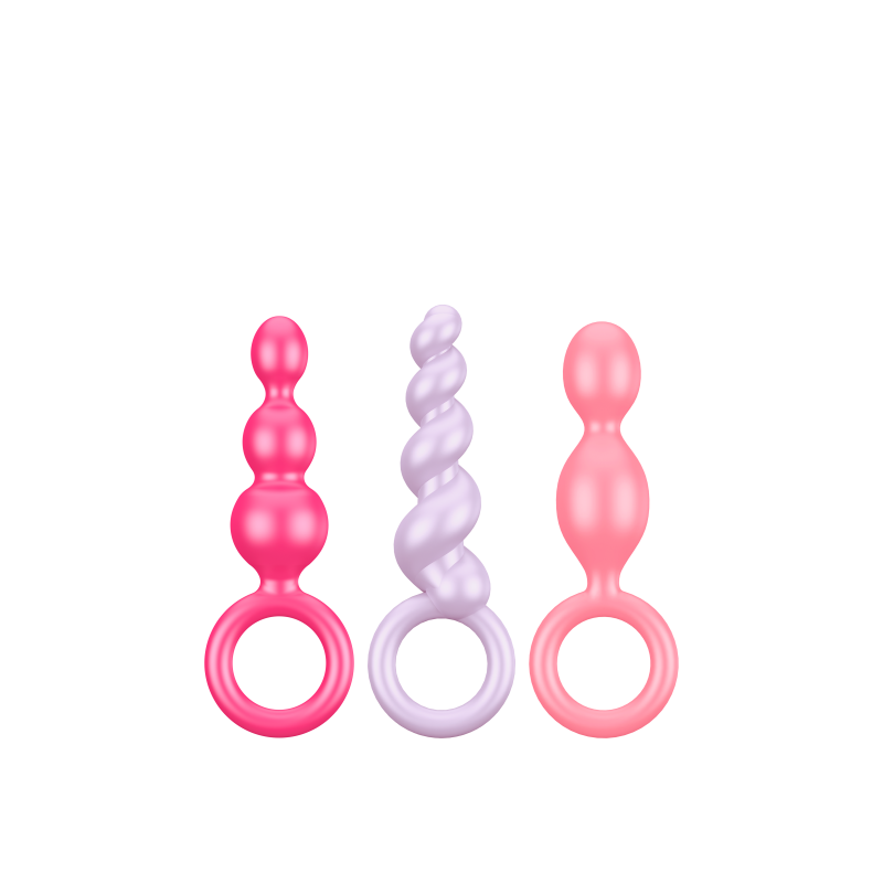 Plug anal Satisfyer Booty Call 3 pcs Multicolor