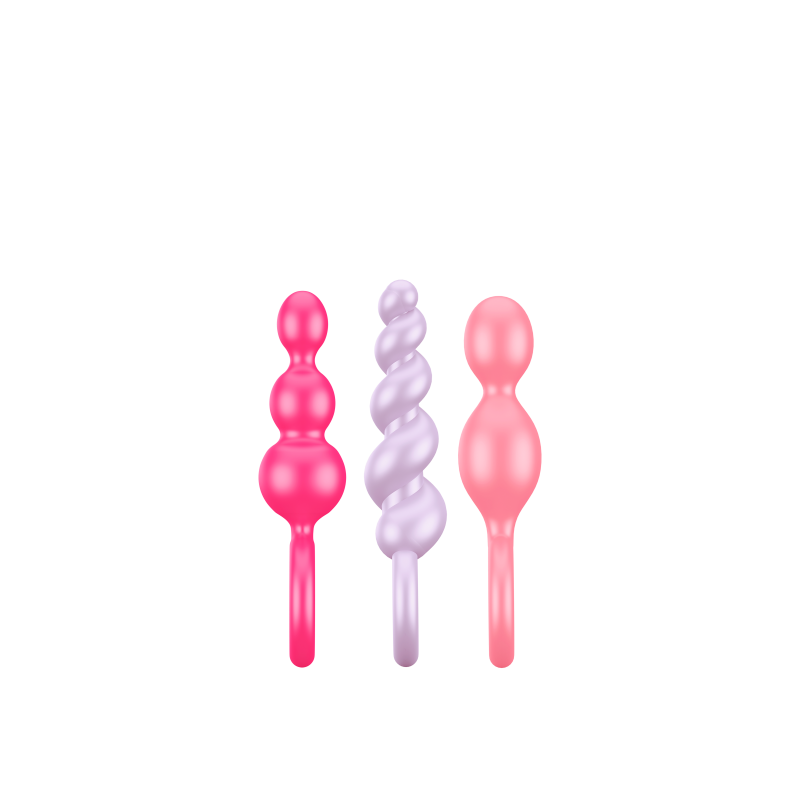Plug anal Satisfyer Booty Call 3 pcs Multicolor