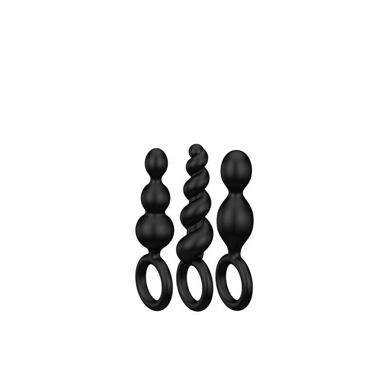 Plug anal Satisfyer Booty Call 3 pcs Noir