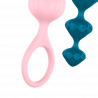 Chaînes Anales Satisfyer Love Beads 2 pcs Noir et Rose Multicolor