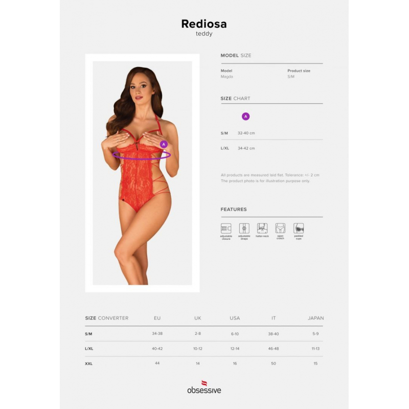 Rediosa Body ouvert Rouge
