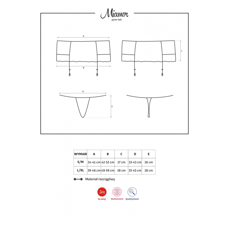 Miamor Porte-jarretelles Noir