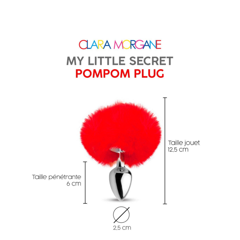 My little secret pompom plug rouge Rouge