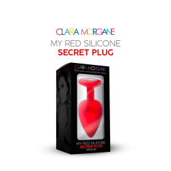 My red silicone secret plug medium Rouge