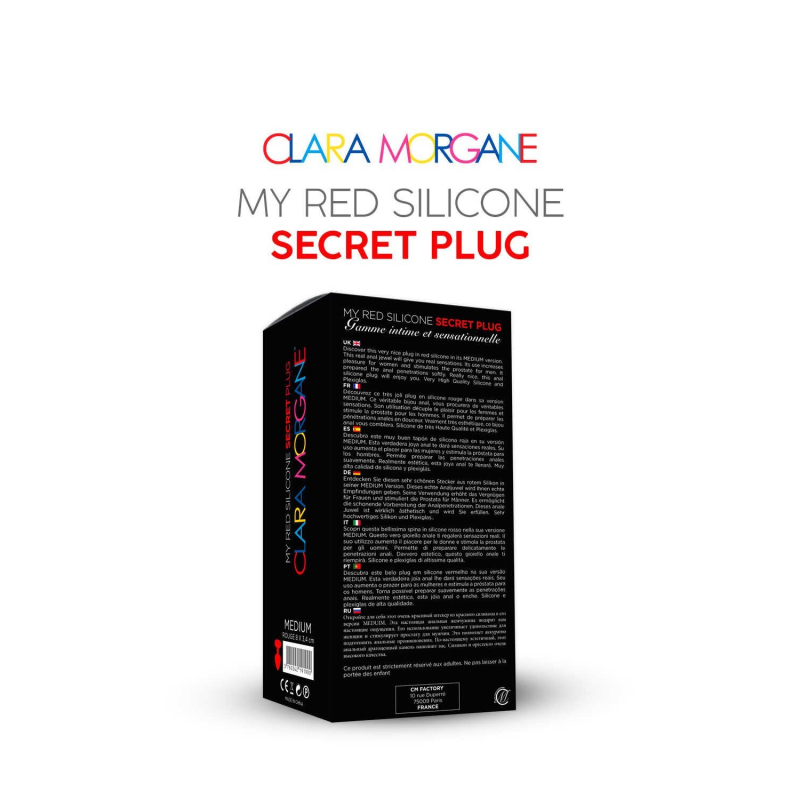 My red silicone secret plug medium Rouge