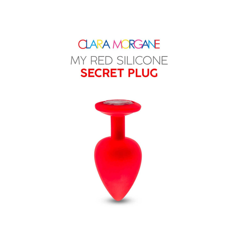 My red silicone secret plug medium Rouge