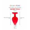 My red silicone secret plug medium Rouge