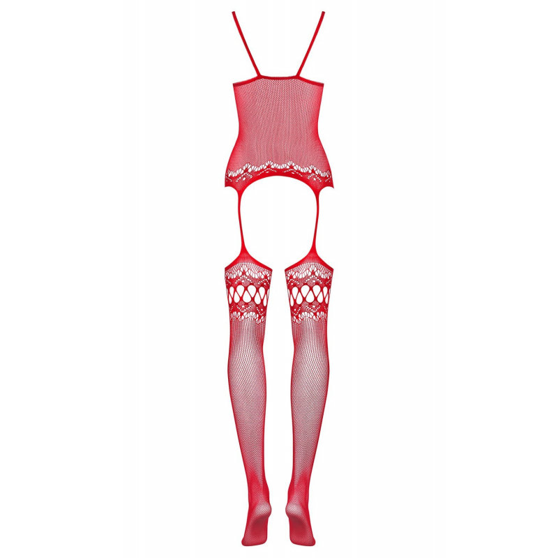 F214 Bodystocking Rouge