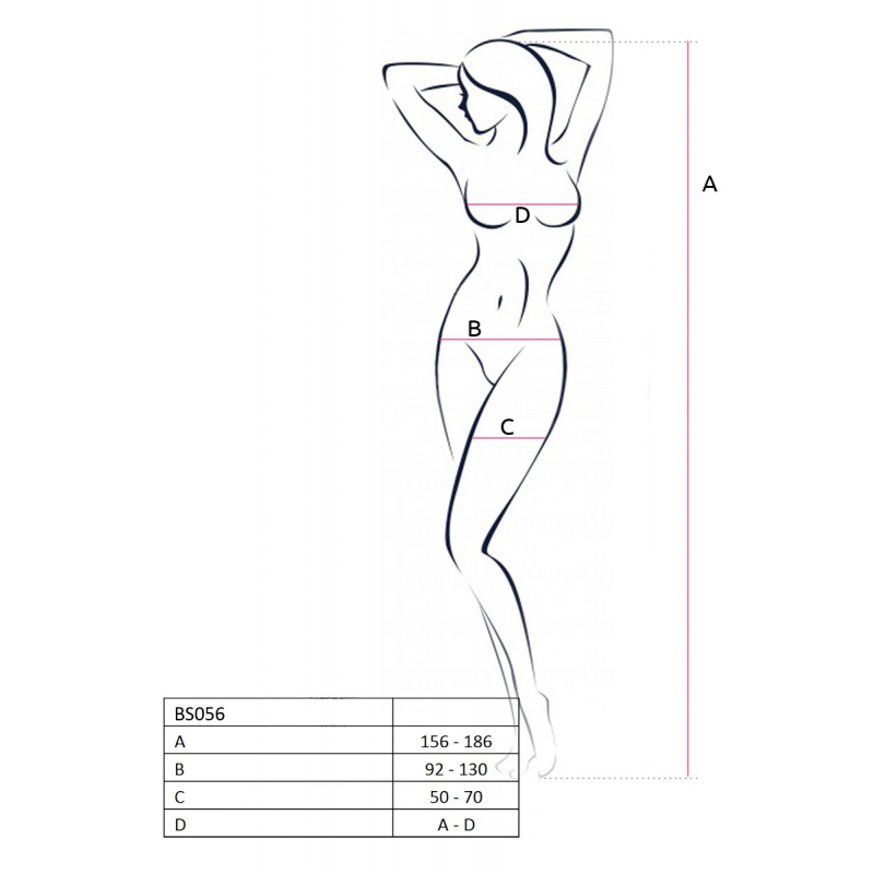 BS056R Bodystocking Rouge