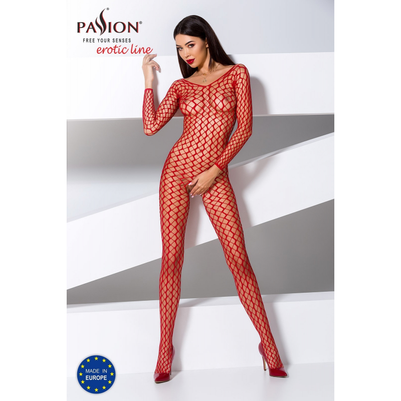BS068R Bodystocking Rouge