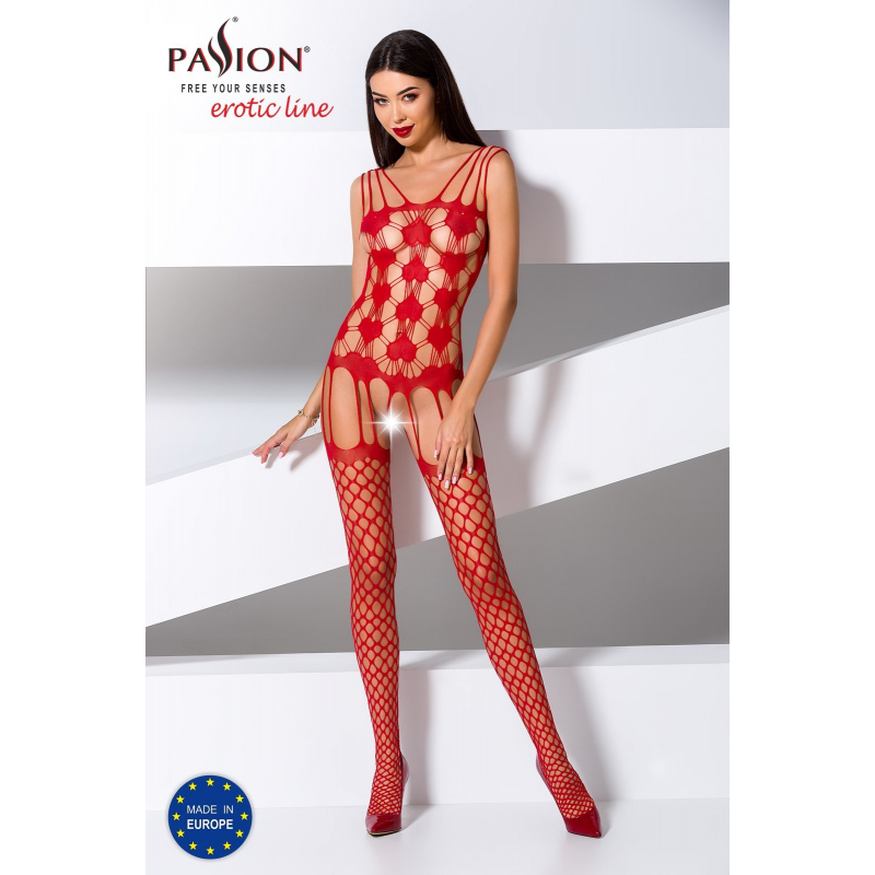 BS067R Bodystocking Rouge